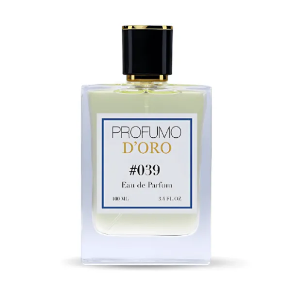 Profumo D’oro #039 – edler Flakon, Hauptansicht des lederig-rauchigen Eau de Parfum